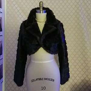 Faux Fur Cropped Jacket